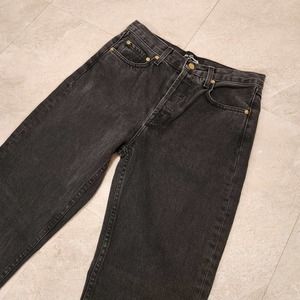 Jeu Illimite Womens Size 27 High Rise Button Fly Black Denim Jeans 27x30